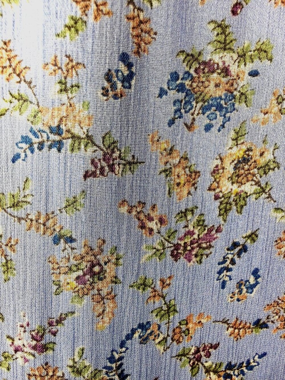Sézane Aurena Dress Vintage Blue Praire FR 46/US 14 Floral Mini Romantic Boho - Picture 9 of 16